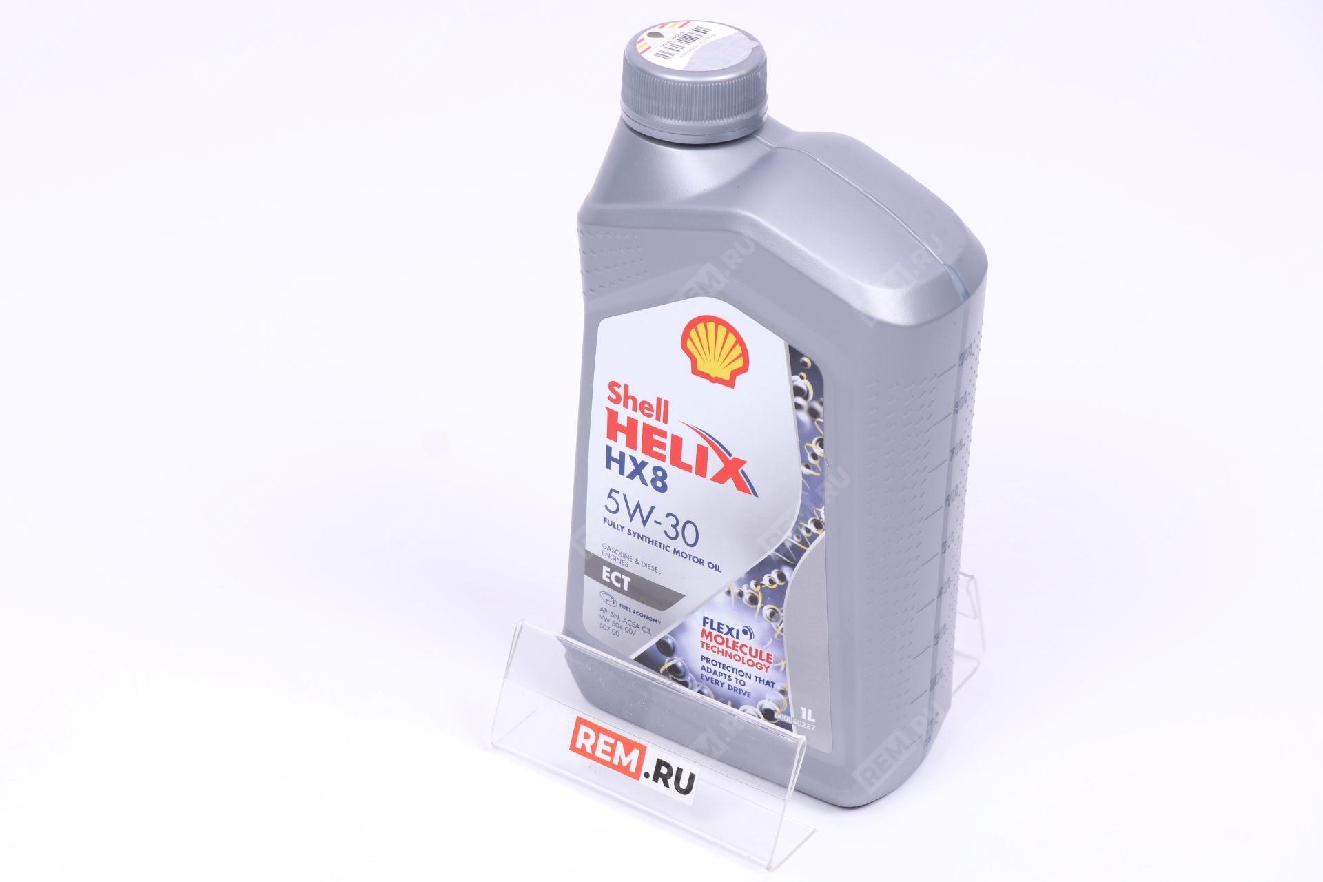  550048036  масло моторное shell helix hx8 ect 5w-30, 1л (фото 1)