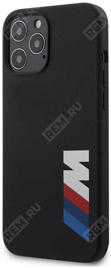  J5200000346  чехол bmw для iphone 12 pro max (6.7) m-collection liquid silicone big logo hard black (фото 1)