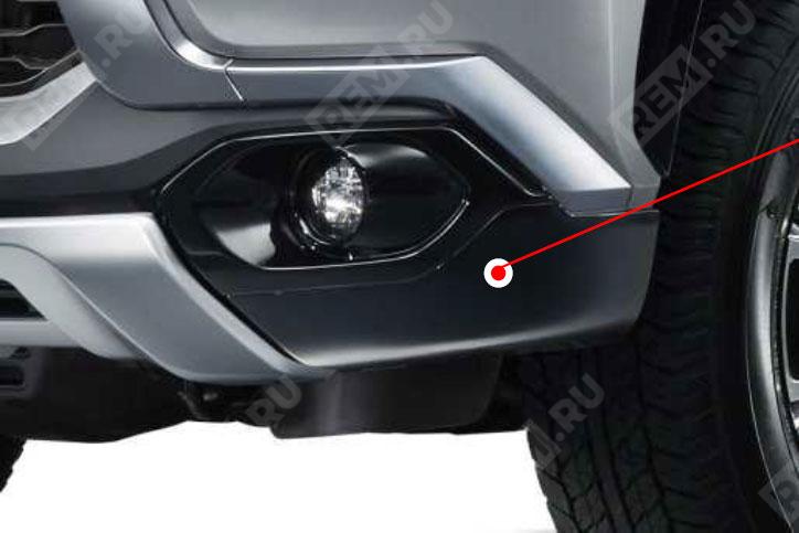 Накладки переднего бампера угловые, черные Mitsubishi MZ330912 накладки переднего бампера угловые, черные (фото 2)