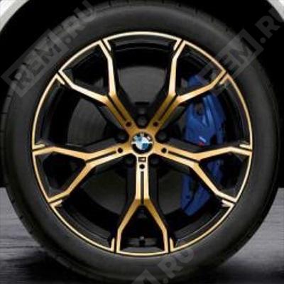  36115A2AF34  комплект летних колес в сборе r21 y-spoke 741m gold, pirelli p zero runflat, rdci (фото 1)
