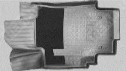  R8130M0002  комплект полиуретановых ковров салона с бортом и текстильной вставкой (фото 2)