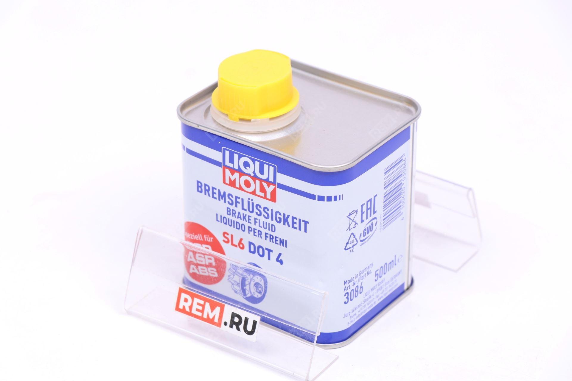  LM3086 тормозная жидкость liqui moly sl6 dot 4, 0.5л