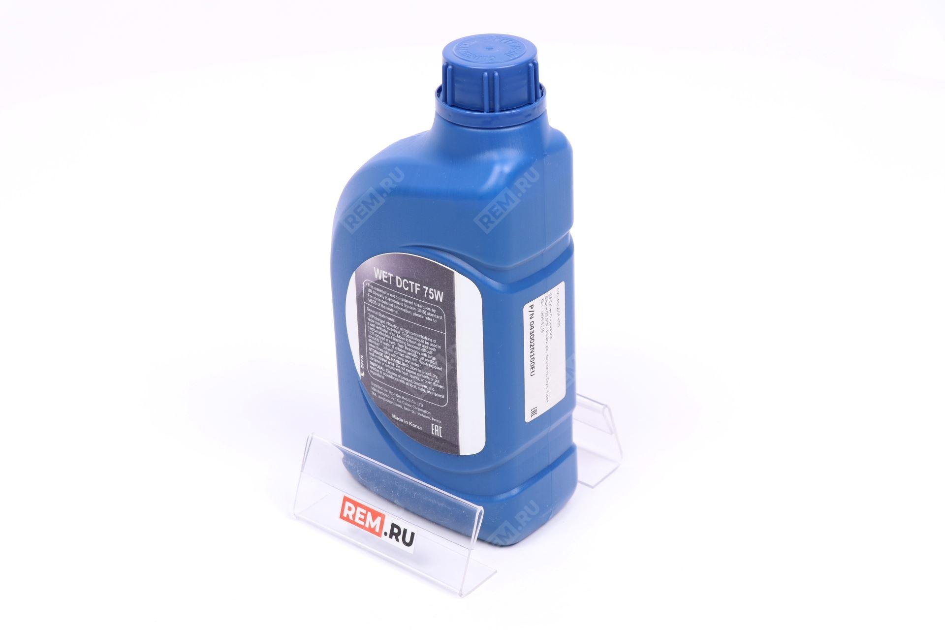  043002N100EU  масло трансмиссионное kia wet dctf 75w, 1л (фото 3)